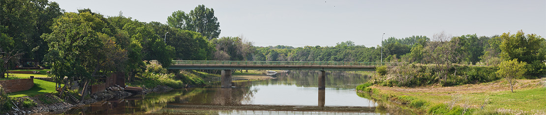 Bridge over a river.
